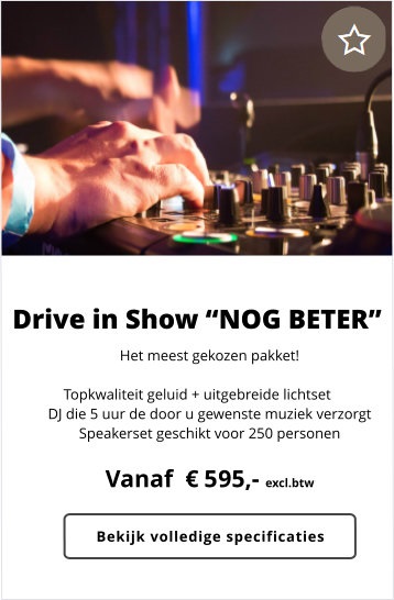 Drive-in Show Huren - Drive-in-Show 'Nog beter'